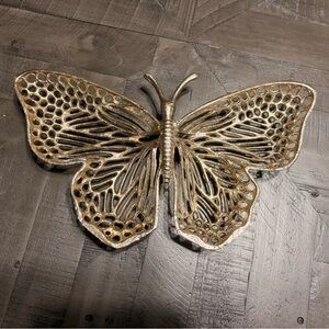HomeGoods Gold Butterfly Catch All NWOT
